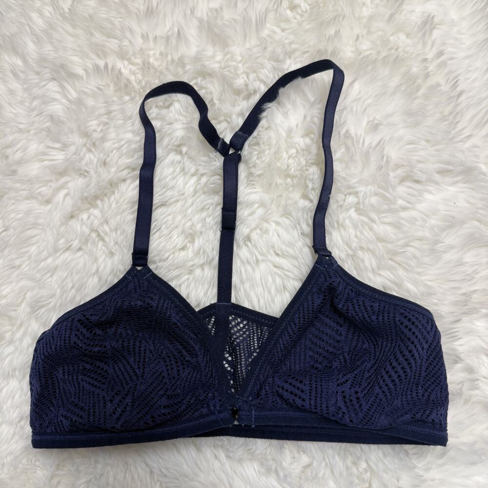 Aerie Bralette Wireless Navy Blue Pullover Size SMALL S, 3018